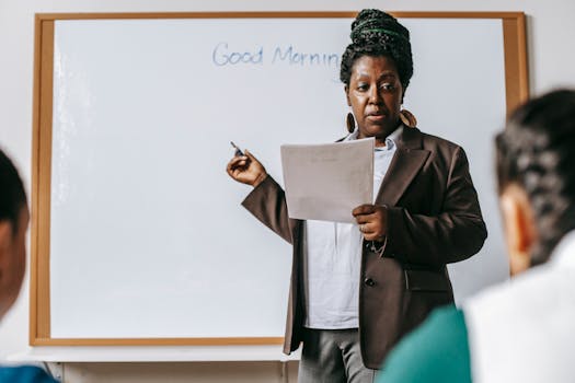 A classroom engaged in a dynamic discussion