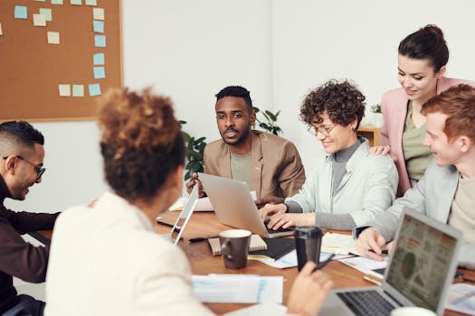 faculty discussing in a meeting