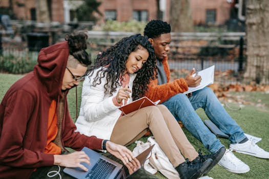 diverse group of students collaborating