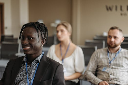 networking at an academic conference