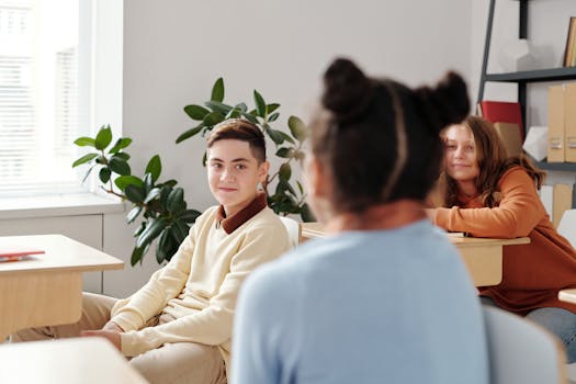 students engaged in classroom discussion