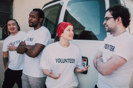 people engaging in a community outreach event